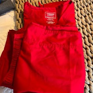 Red Cherokee scrub set